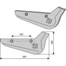 Beet lifter share, right model