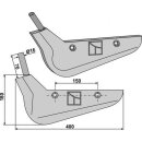 Beet lifter share, left model