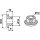 Bush for straw chopper flail blade