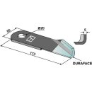 Straw chopper flail blade right  - DURAFACE