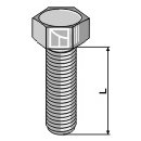 Hexagon bolt M5x0,8x25 without nut - galvanized