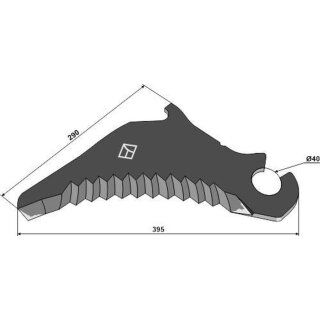 Round baler knife