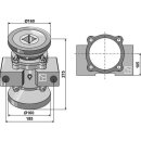 Bearing compl. for 50x50 square shaft
