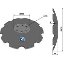 Gezahnte Scheibe mit flachem Ansatz Ø610