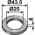 Washer Ø43,5x4xØ25
