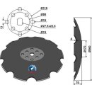 Notched disc with flat neck Ø560