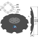 Notched disc with flat neck Ø610x5