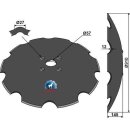 Notched disc Ø910x12