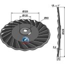 Gewellte Scheibe Ø520x6,5 - links