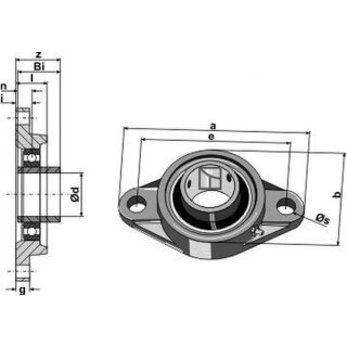 Tension bearing UCFL - Ø45