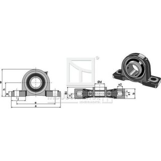 Pedestal bearing UCP - Ø60