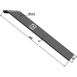 Straight blade for blade-cultivator