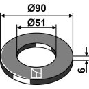 Einstellscheibe Ø90x6xØ51