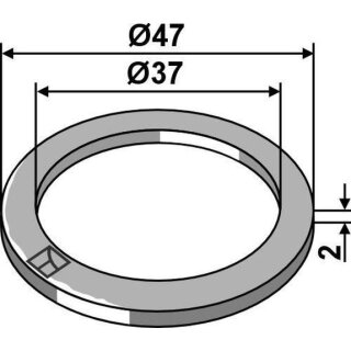Shim washer Ø47x2xØ37