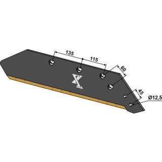 Reversible point share - 16 - right - Hard metal