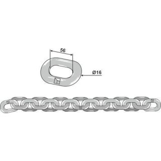 Scraper floor chain - 16x56 - D7