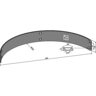 Leitblech 862mm