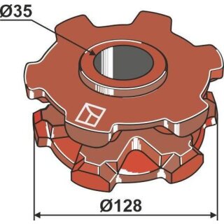Nusskettenrad Ø 128