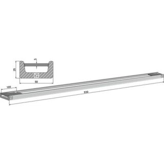Scraper floor rail
