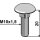 Saucer-head screw M10x1,5x20 without nut - galvanized