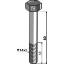 Sechskantschraube M14x2x80 ohne Mutter