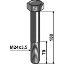 Sechskantschraube M24x3,5x180 ohne Mutter