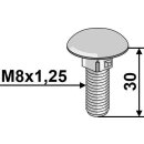 Saucer-head screw M8x1,25x30 - galvanized