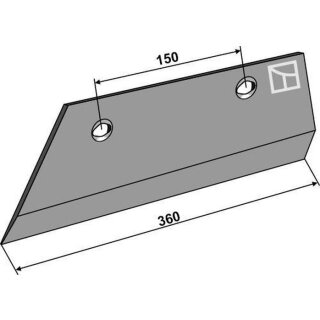 Schar-Hinterteil 10mm - links
