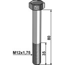 Sechskantschraube M12x1,75x80 ohne Mutter