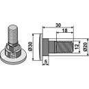 Klingenschraube - M12x1,75 - 10.9