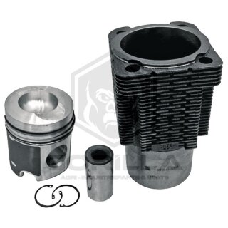 Kolbensatz kpl. | 3 Ringe, Ø 102 mm,Bolzen Ø 40 x 80 mm,mit Kühlkanal,Bund Ø 124,5 mm,Brennraum Ø 58 mm,Brennraumtiefe 17,6 mm