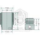 Kolbensatz kpl. | 4 Ringe, Ø 105 mm,Bolzen...