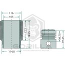 Kolbensatz kpl. | 3 Ringe, Ø 105 mm,Bolzen...