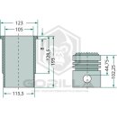 Kolbensatz kpl. | 3 Ringe, Ø 105 mm,Bolzen...