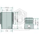 Kolbensatz kpl. | 3 Ringe, Ø 108 mm,Bolzen...