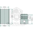 Kolbensatz kpl. | 3 Ringe, Ø 97,5 mm,Bolzen...