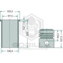 Kolbensatz kpl. | 3 Ringe, Ø 97,5 mm,Bolzen...