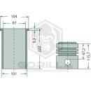 Kolbensatz kpl. | 5 Ringe, Ø 97 mm,Bolzen Ø...