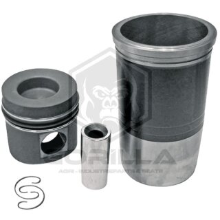 Kolbensatz kpl. | 3 Ringe, Ø 128 mm,Bolzen Ø 46 x 105 mm,Brennraum Ø 66,6 mm,Brennraumtiefe 24,5 mm