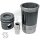 Kolbensatz kpl. | 3 Ringe, Ø 128 mm,Bolzen Ø 46 x 105 mm,Brennraum Ø 66,6 mm,Brennraumtiefe 24,5 mm