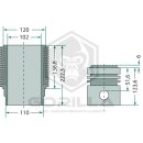 Kolbensatz kpl. | 4 Ringe, Ø 102 mm,Bolzen...