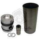 Kolbensatz kpl. | 5 Ringe, Ø 98,48 mm,Bolzen Ø 34,925 x 84,2 mm,Brennraum Ø 61 mm,Brennraumtiefe 20,5 mm,Gusseisen-Zylinderbuchse,trockene Laufbuchse,Feuerring 1 mm