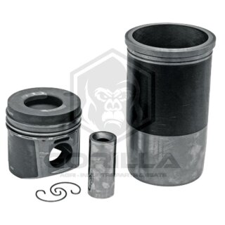 Kolbensatz kpl. | 3 Ringe, Ø 128 mm,Bolzen Ø 46 x 105 mm,Brennraum Ø 66,6 mm,Brennraumtiefe 24,5 mm,Ringträgerkolben, Kolben mit Kühlkanal