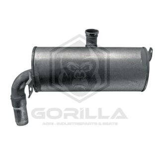Schalldämpfer | waagerecht |  Länge = 570 mm | Innen-Ø oben = 48 mm | Außen-Ø unten = 60 mm