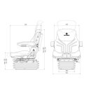 Grammer Maximo Professional Fabric Tractor Seat CNH New...