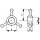 Gorilla lock nut for top links star shape M30x3,5