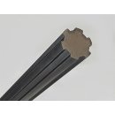 Profile shaft with continuous profile 1"3/8-6Z 1000mm