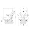 Grammer Maximo Dynamic fabric tractor seat