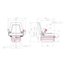 Schmalspur Fahrersitz Ferus Mechanisch